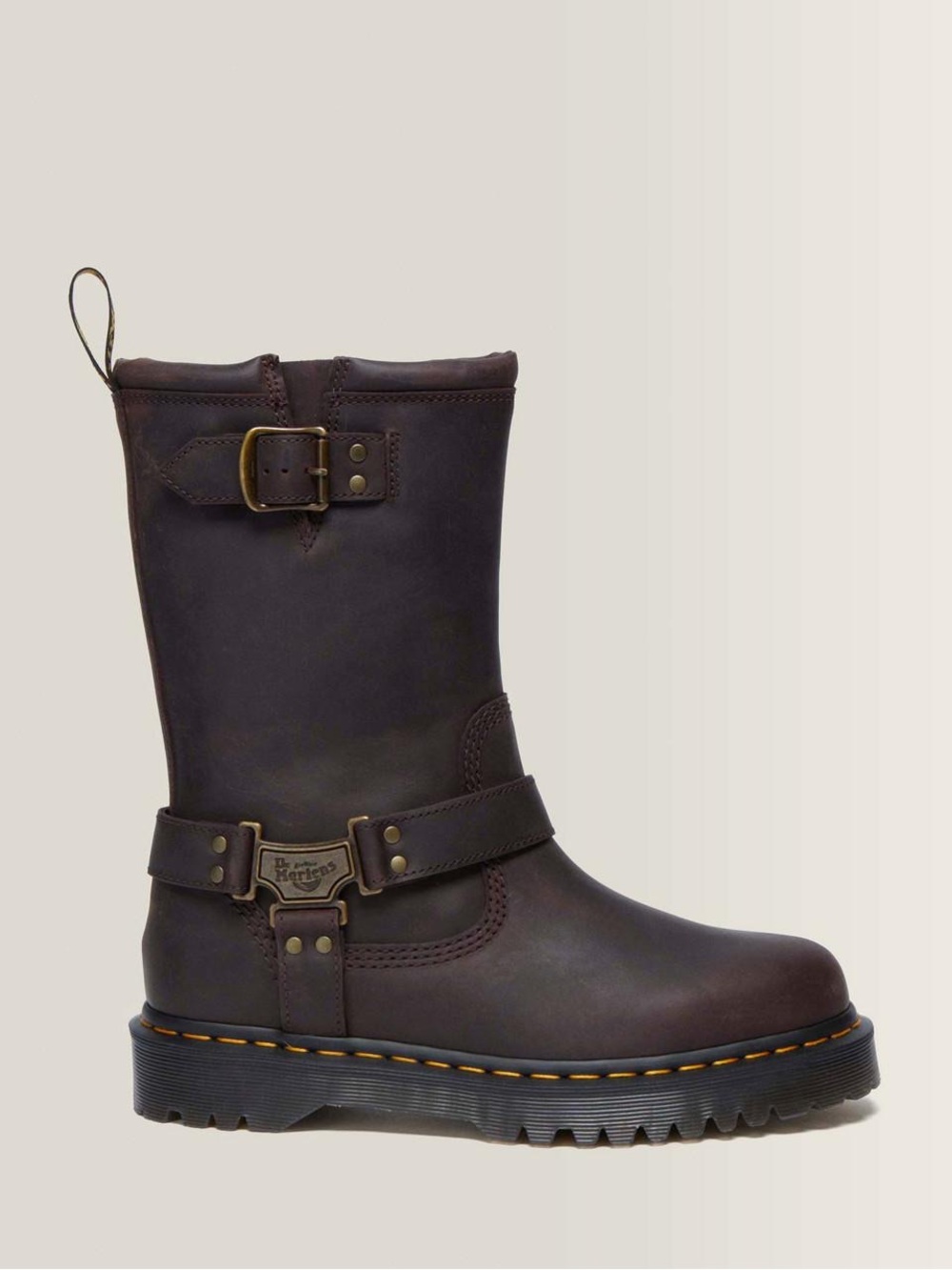 Dr. Marten ANISTONE HI LEATHER BIKER BOOTS